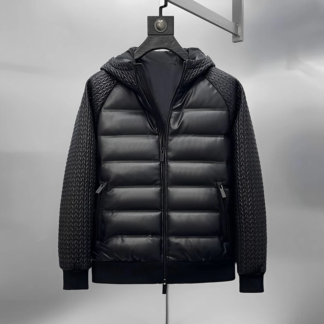 男士女服冬季新品设计感女衣新款时尚连帽夹克外套设计感拼接女袄