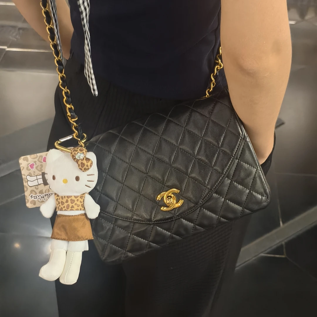 95新 Chanel/香奈儿 YUMU中古/Chanel黑金翻盖包