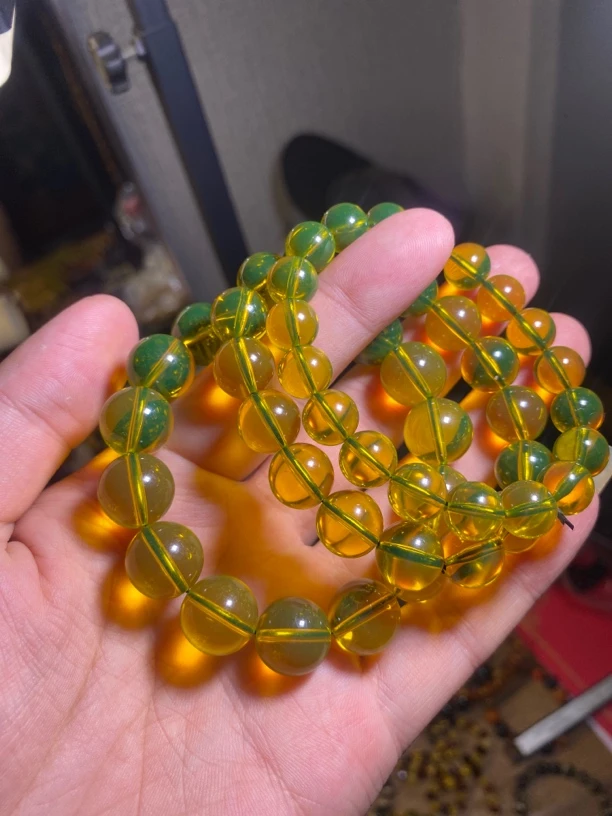 墨西哥蓝珀圆珠佛珠各尺寸