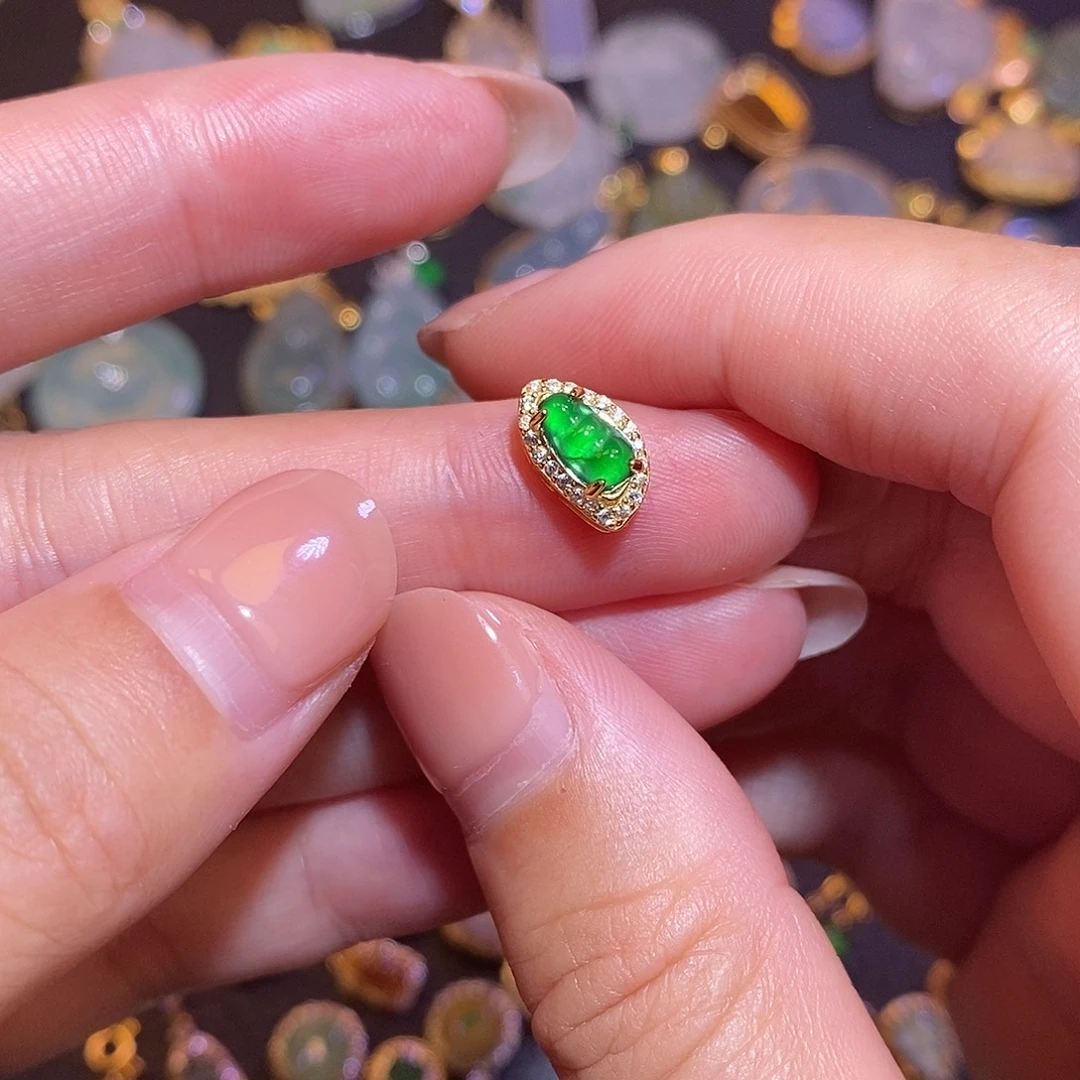 翡翠银S925镶嵌项链