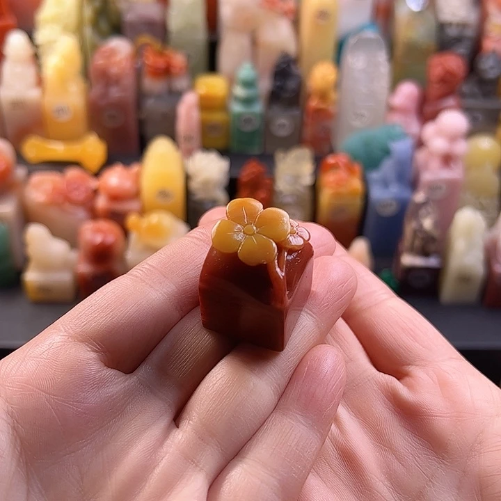 寿山石印石手工定制2厘米，四叶草，包刻字