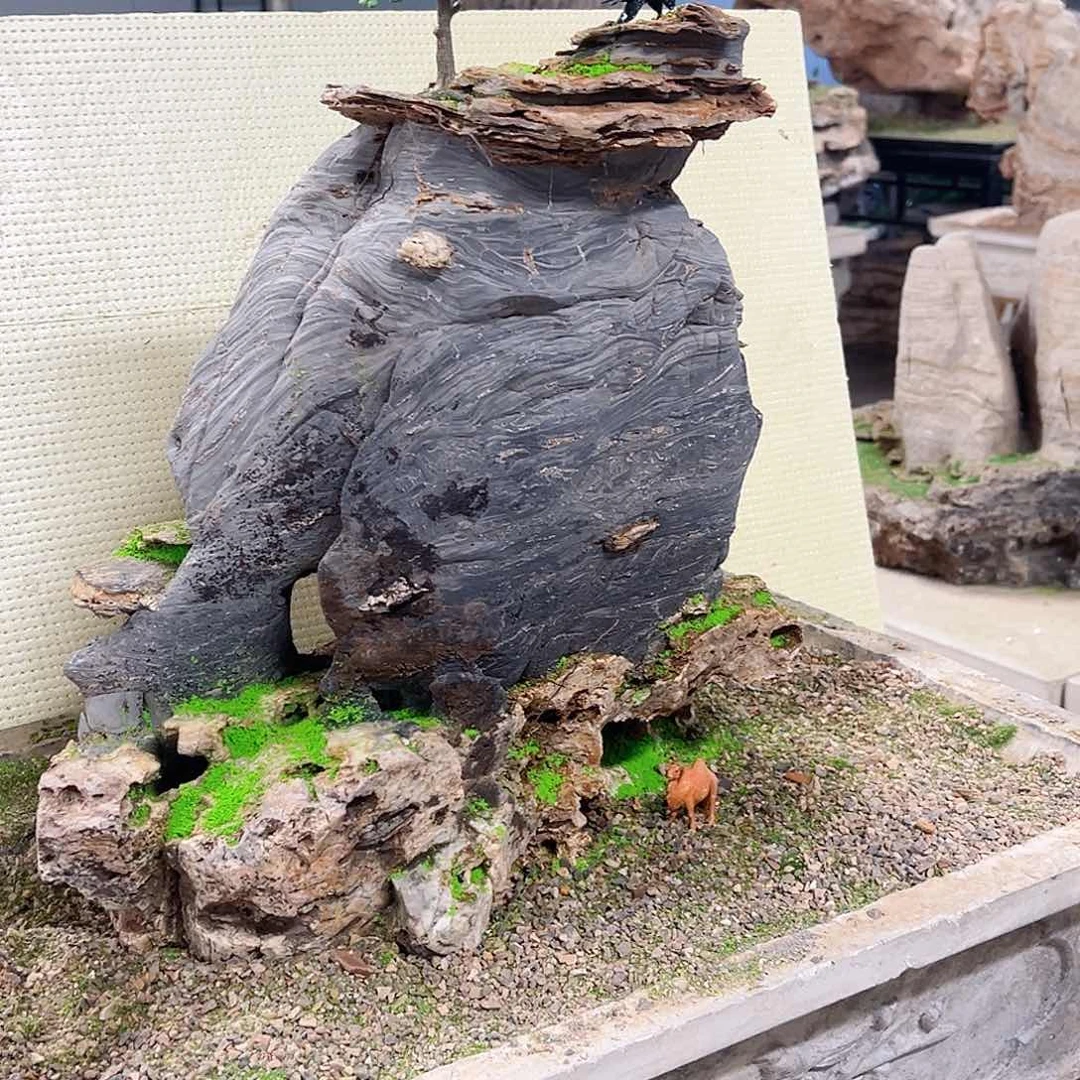 名*天然奇石鱼缸造景