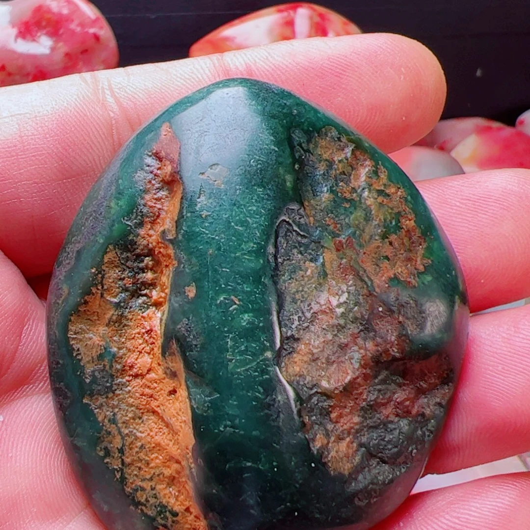 昌化石昌化绿手把件