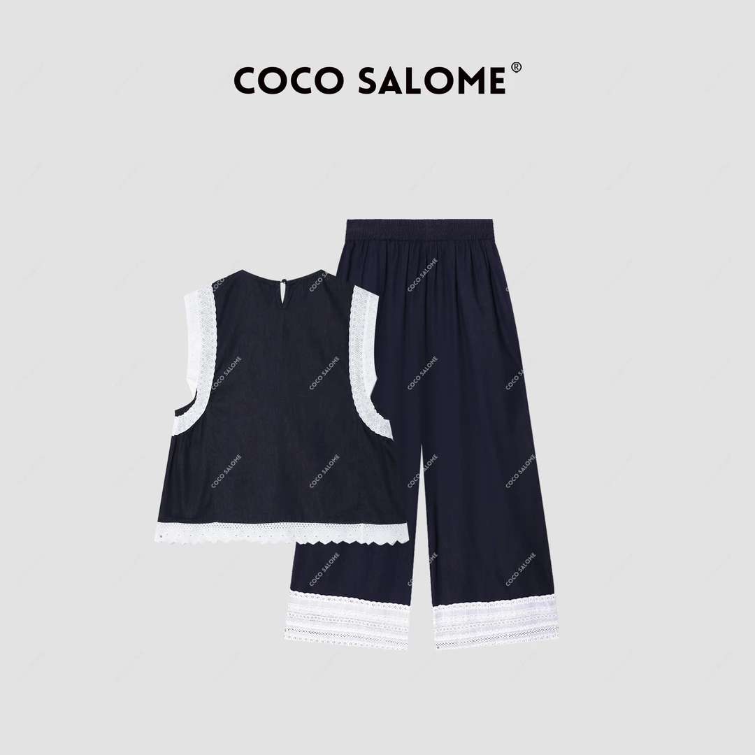 COCO SALOME⑩【罗布林】夏季女装减龄外穿背心空气裤套装5135