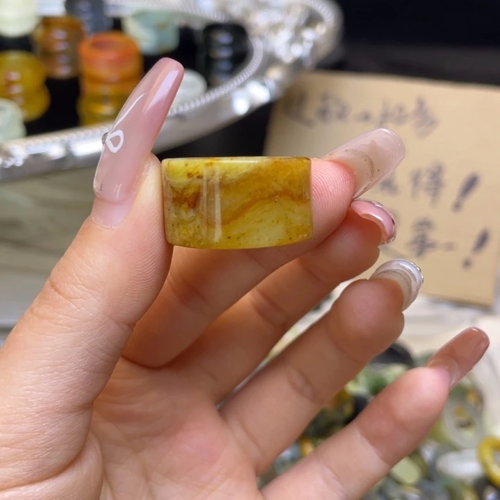 蛇纹石玉合金戒指2-17.6