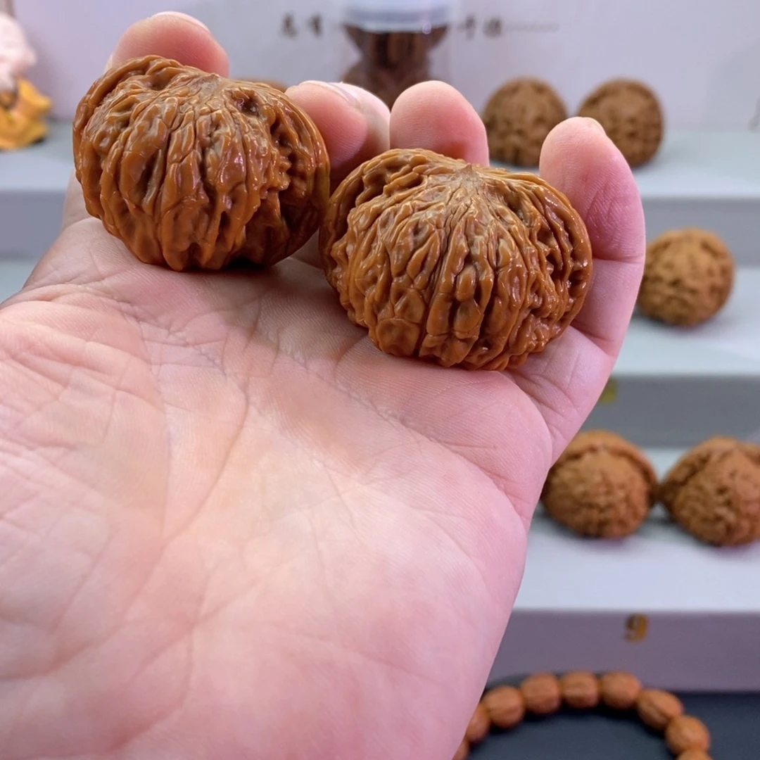 文玩核桃把件康*子42+全品蝴蝶磨