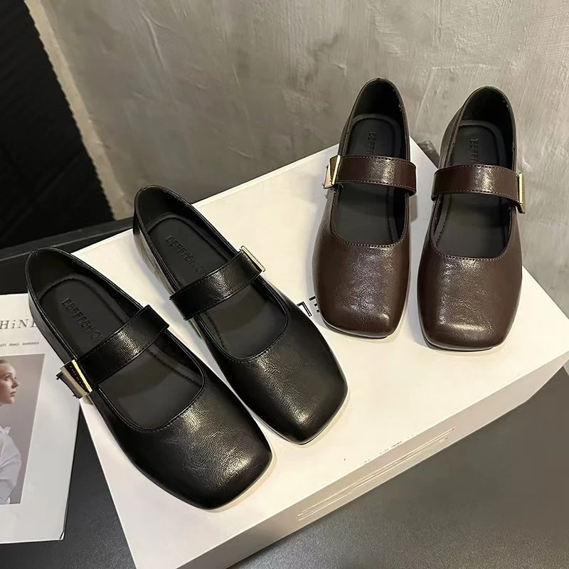 2025春季新款单鞋玛丽珍鞋皮鞋韩版女鞋鞋子英伦风软底方头2017