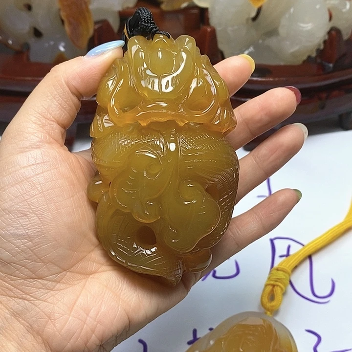 玛瑙/玉髓手把未镶嵌糖*