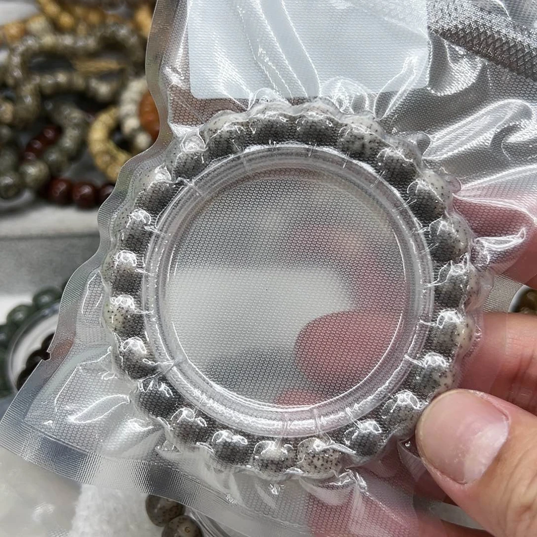 星月菩提手串92高端黑灰星月菩提单圈1.0