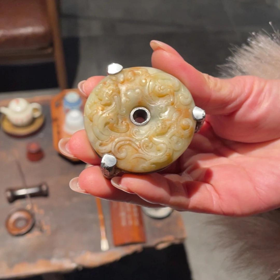 紫砂茶道y*玉盖置纯手工