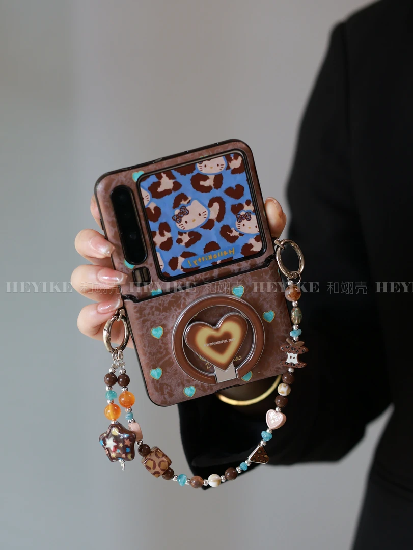 秋冬蓝棕爱心适用华为purax手机壳磁吸magicvflip2防摔pocket2新