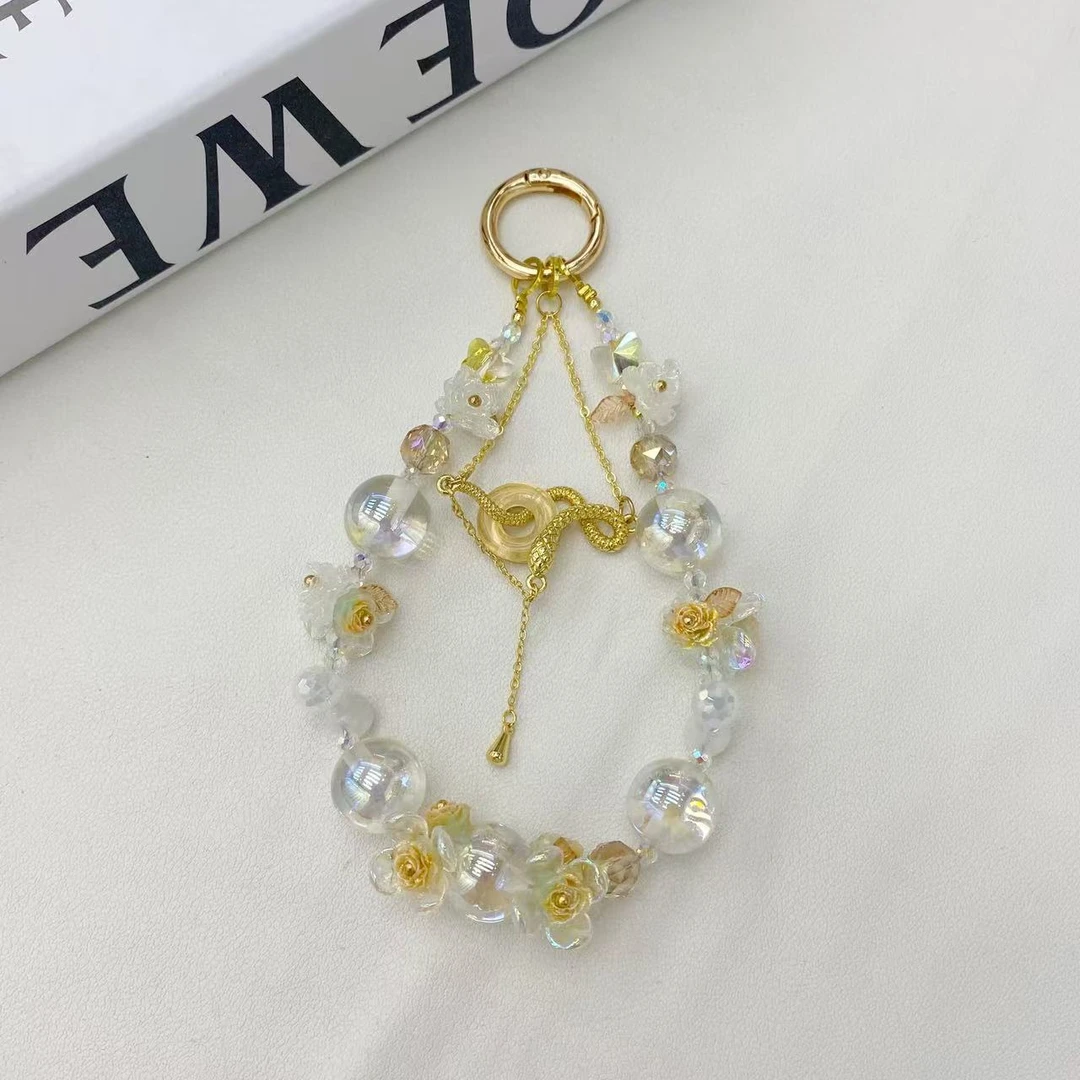花间酒丨原创手机挂件梦幻星空手机链水晶珠女士女款手腕挂饰