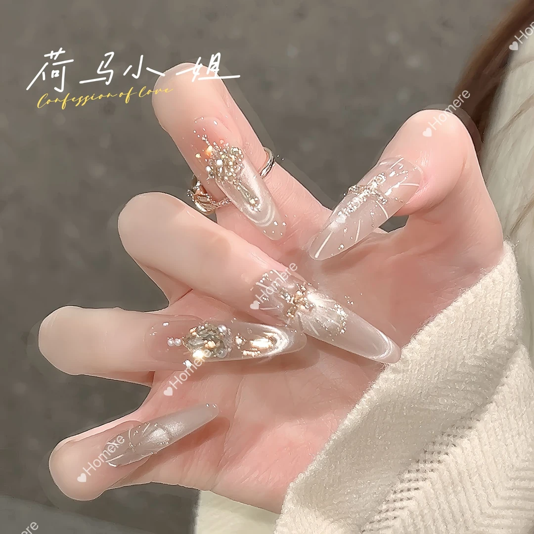 【神谕鎏光】纯手工原创设计精致显白可重复佩戴可拆卸穿戴甲10片装