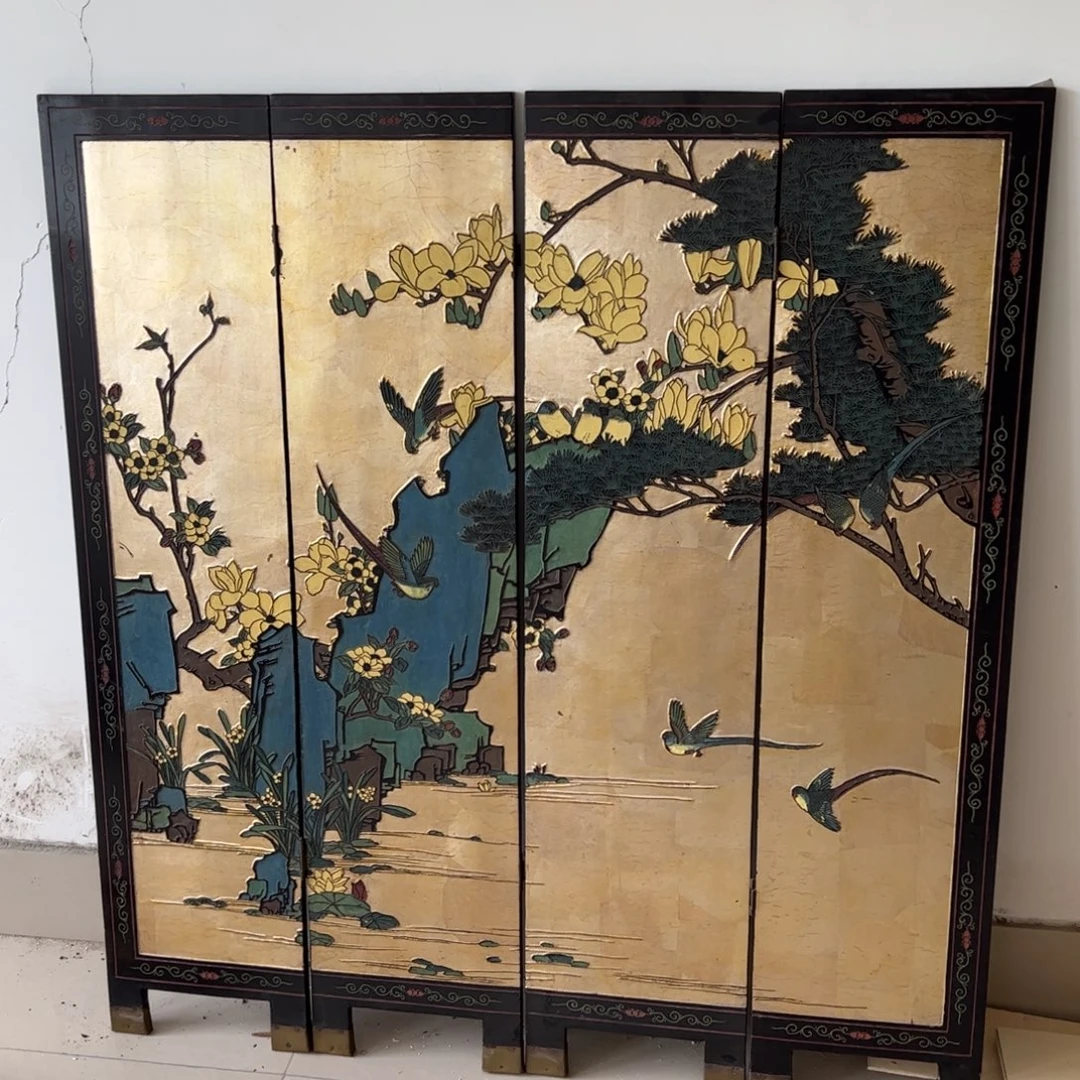 绘画屏风框画茶空间设计