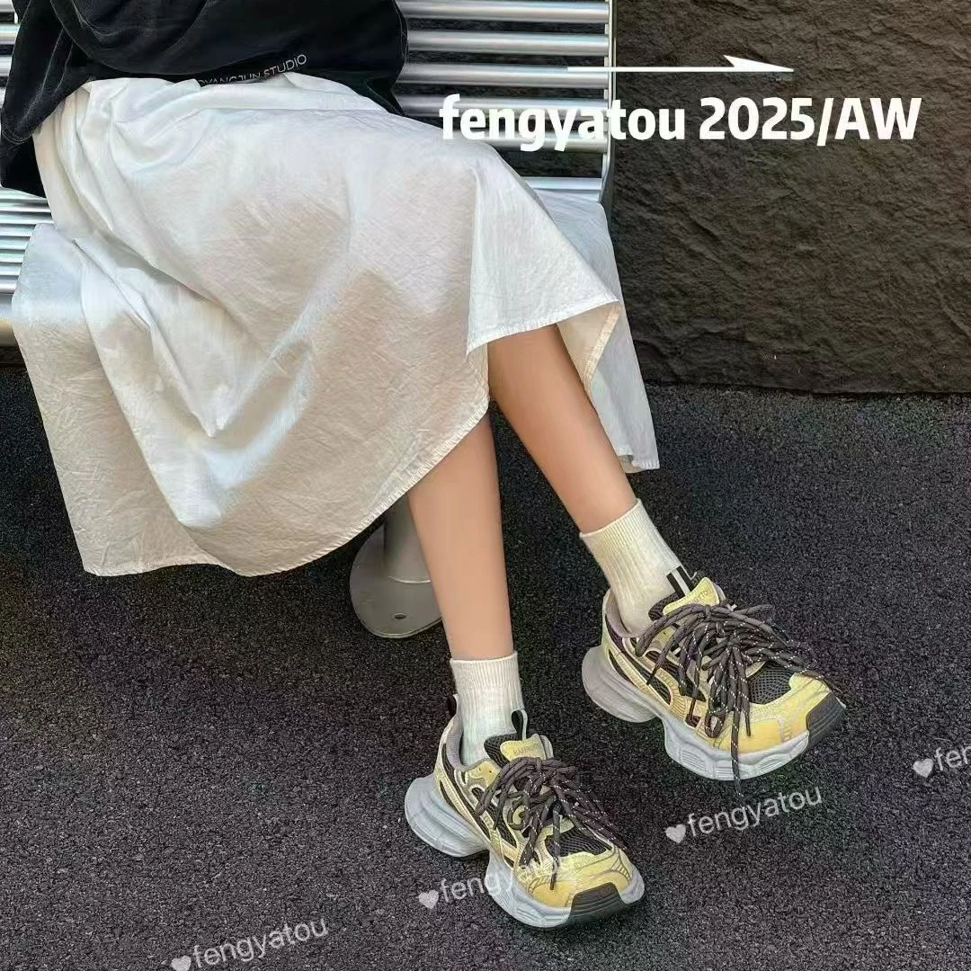 【十六号】绑带老爹鞋女2025秋季厚底休闲运动鞋单鞋F898