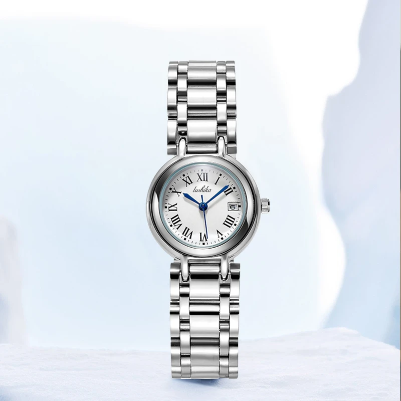 心月系列 简约气质日历钢带女士腕表014