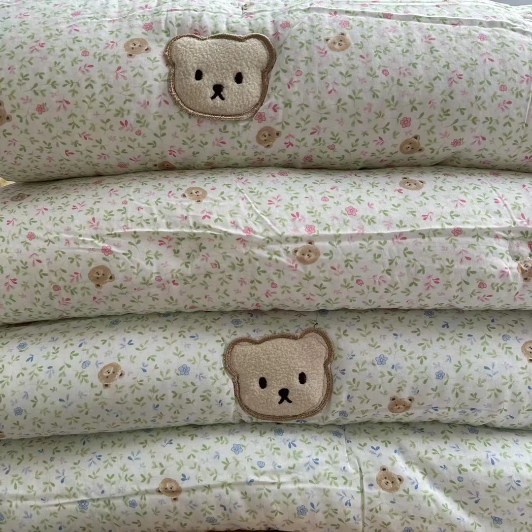 2025新款-韩国原装进口木代尔小熊图案被子