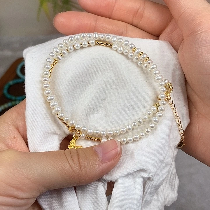 淡水珍珠配饰银S925镶嵌