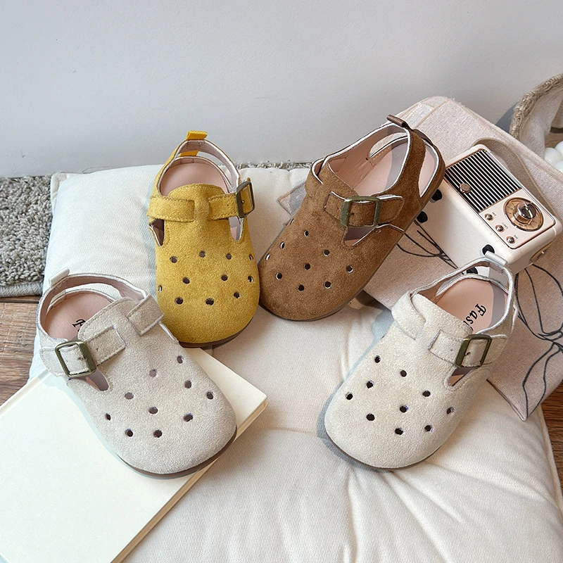 洞洞勃肯鞋儿童韩版百搭洋气休闲鞋男女童百搭透气凉鞋