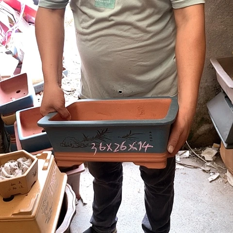 紫砂花盆手工定制