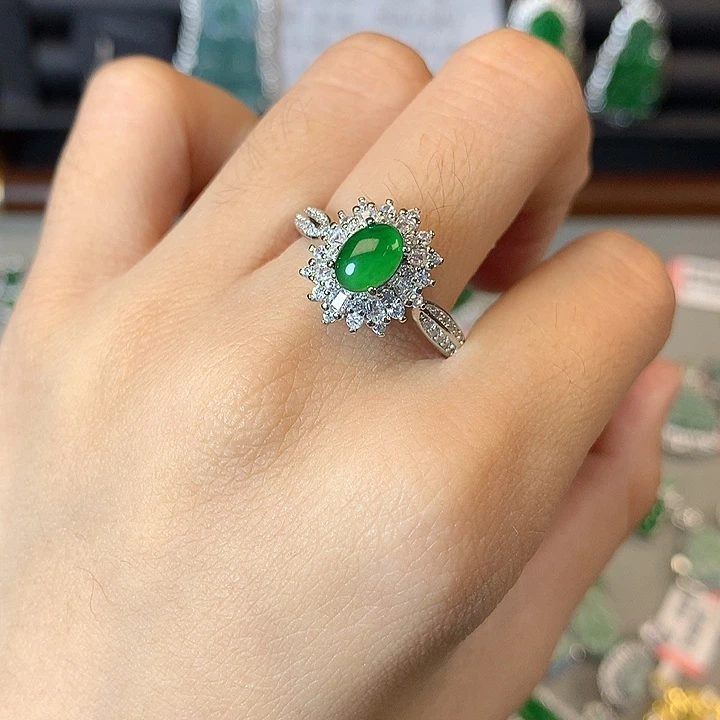 翡翠未镶嵌戒指戒指