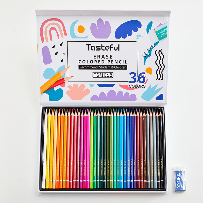 36色高端可擦彩铅小学生画画专用涂色笔