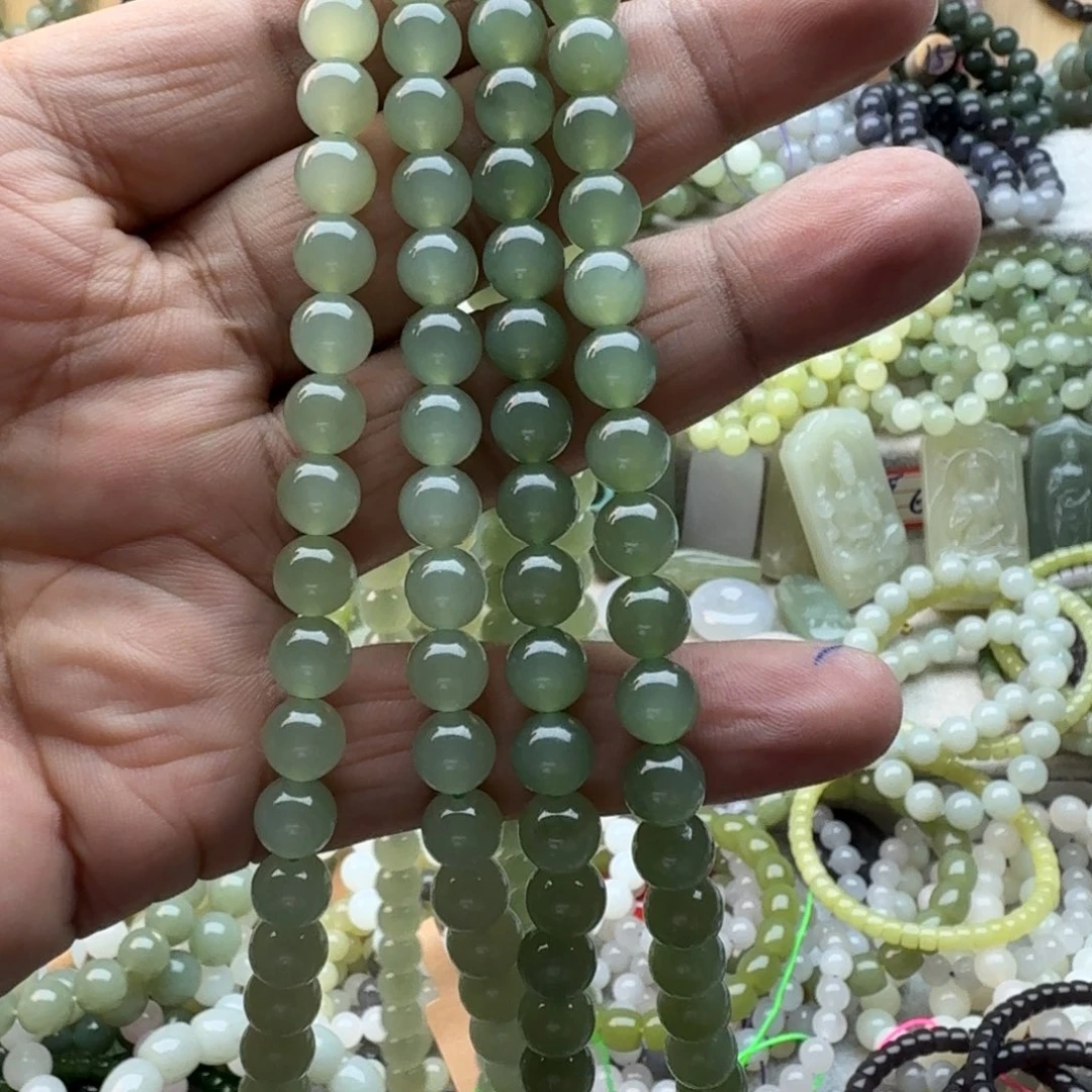 未镶嵌手链和田玉多样性发一