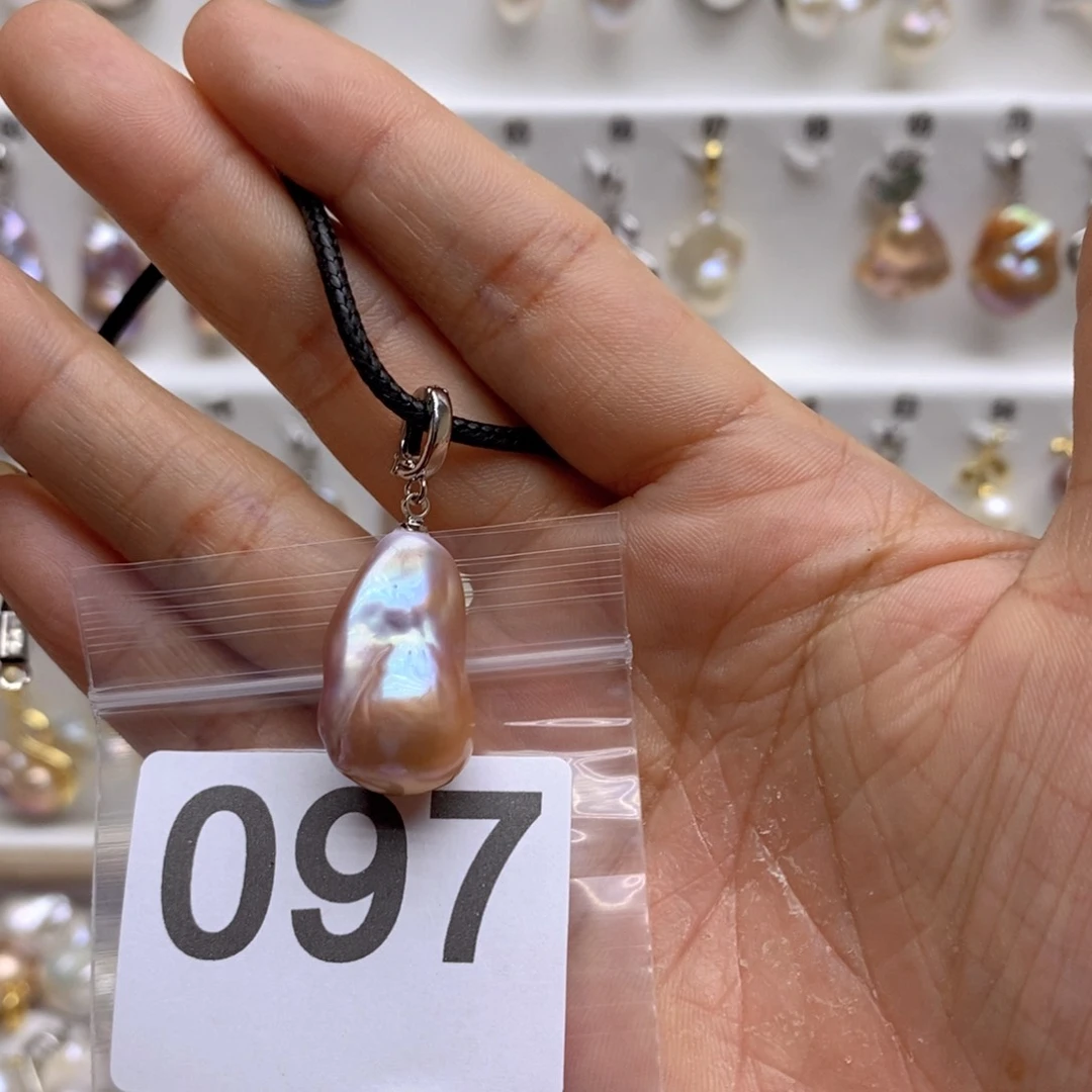 淡水珍珠颈饰银S925镶嵌97