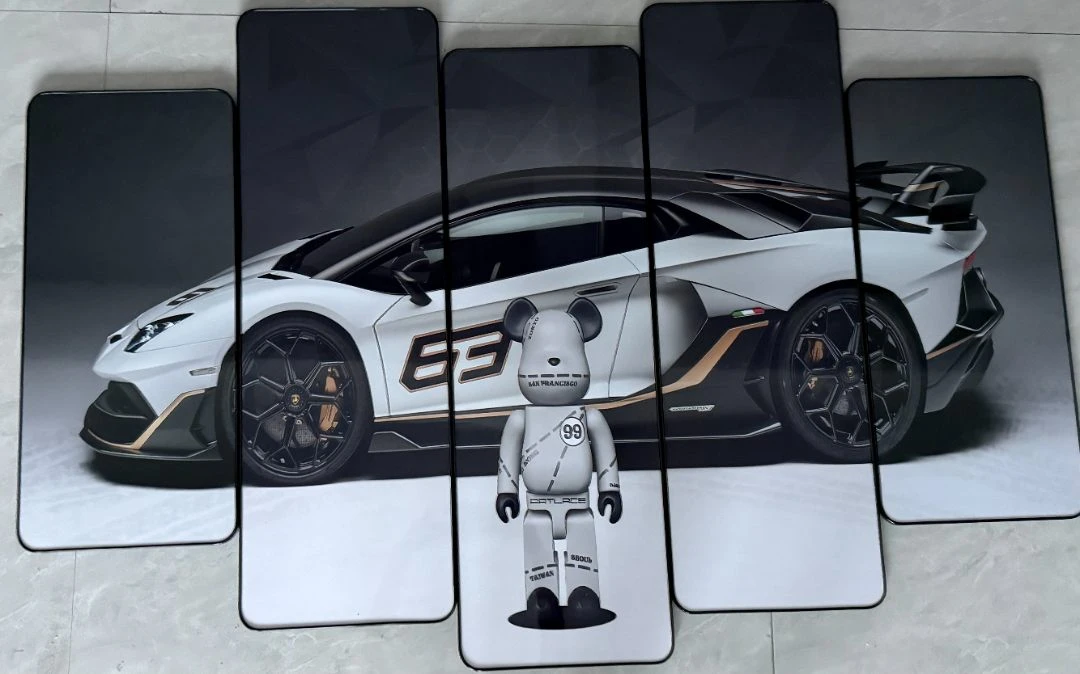 455.《汽车暴力熊五联》动漫装饰画客厅电竞房 20✖️60*3+20✖️40*2