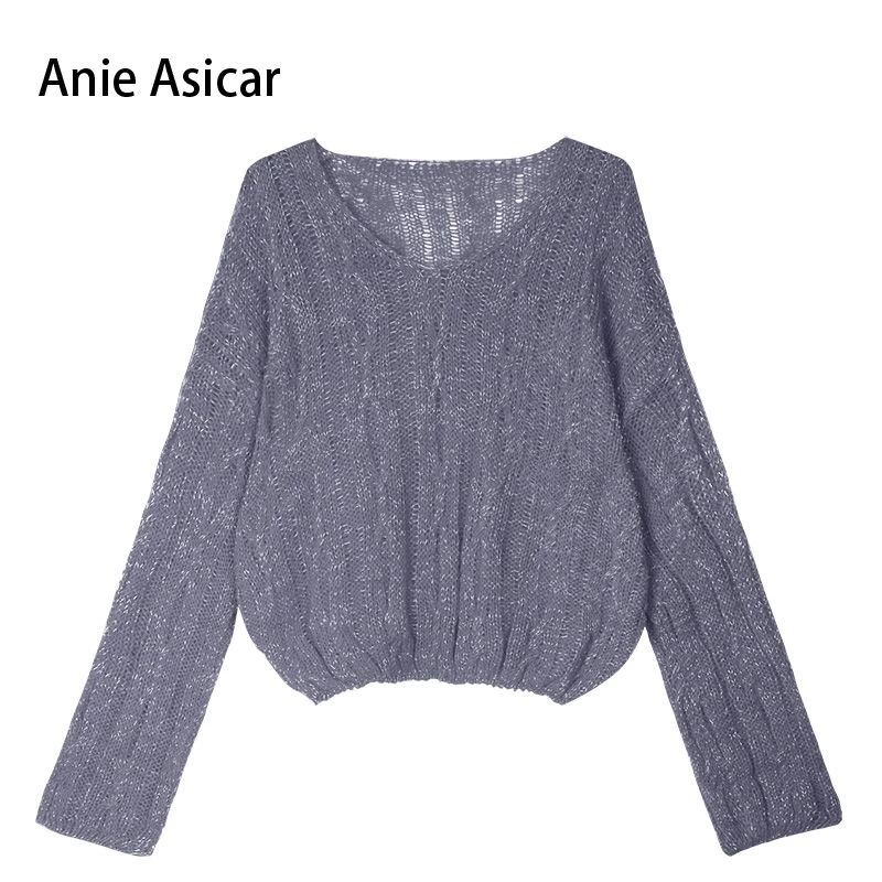 【娜娜】Q3801-A 夏季新款2025气质显瘦时尚百搭针织衫套头套