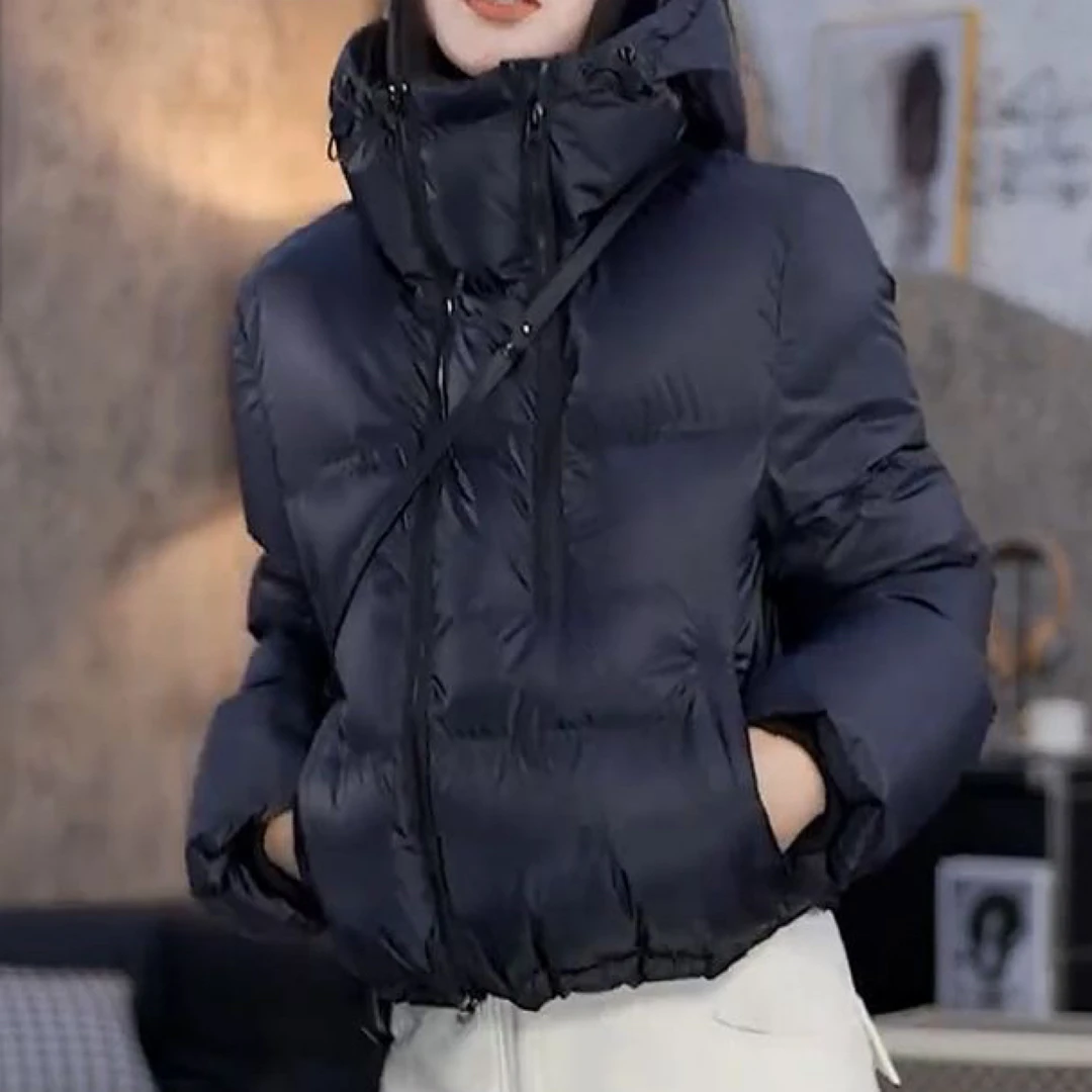 棉衣短款洋气新款连帽外套穿搭舒适外套潮