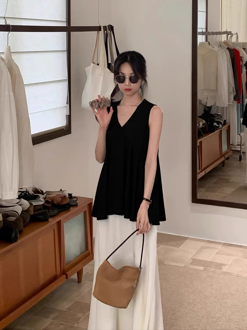 极简风通勤简约韩版黑白配时尚套装3036