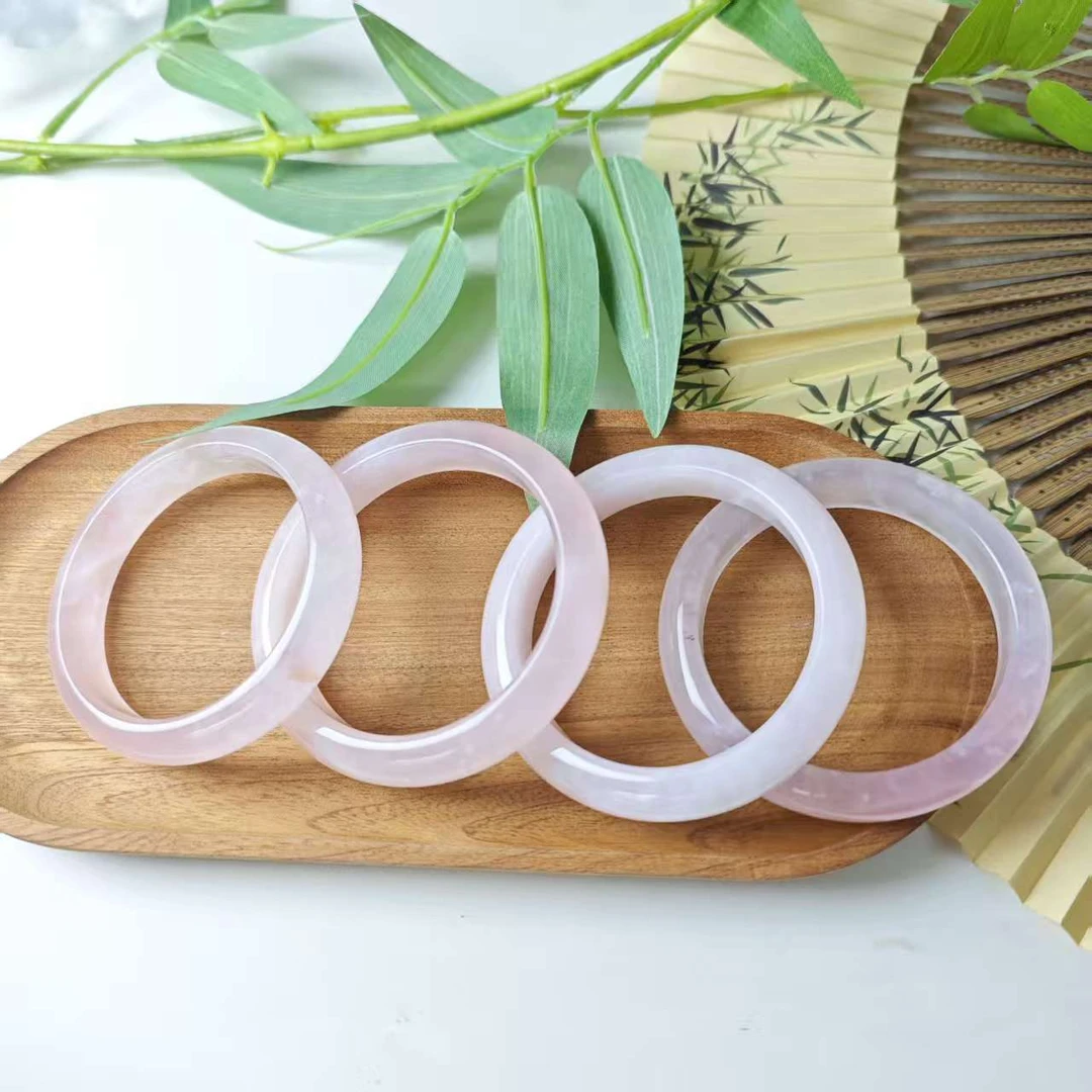 【藏收款】粉水晶正圈手镯-多样性发其一-s1411