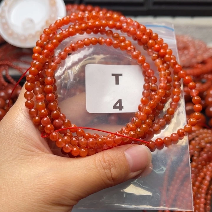 南红玛瑙未镶嵌多样性发货默认微瑕称重4mm2条