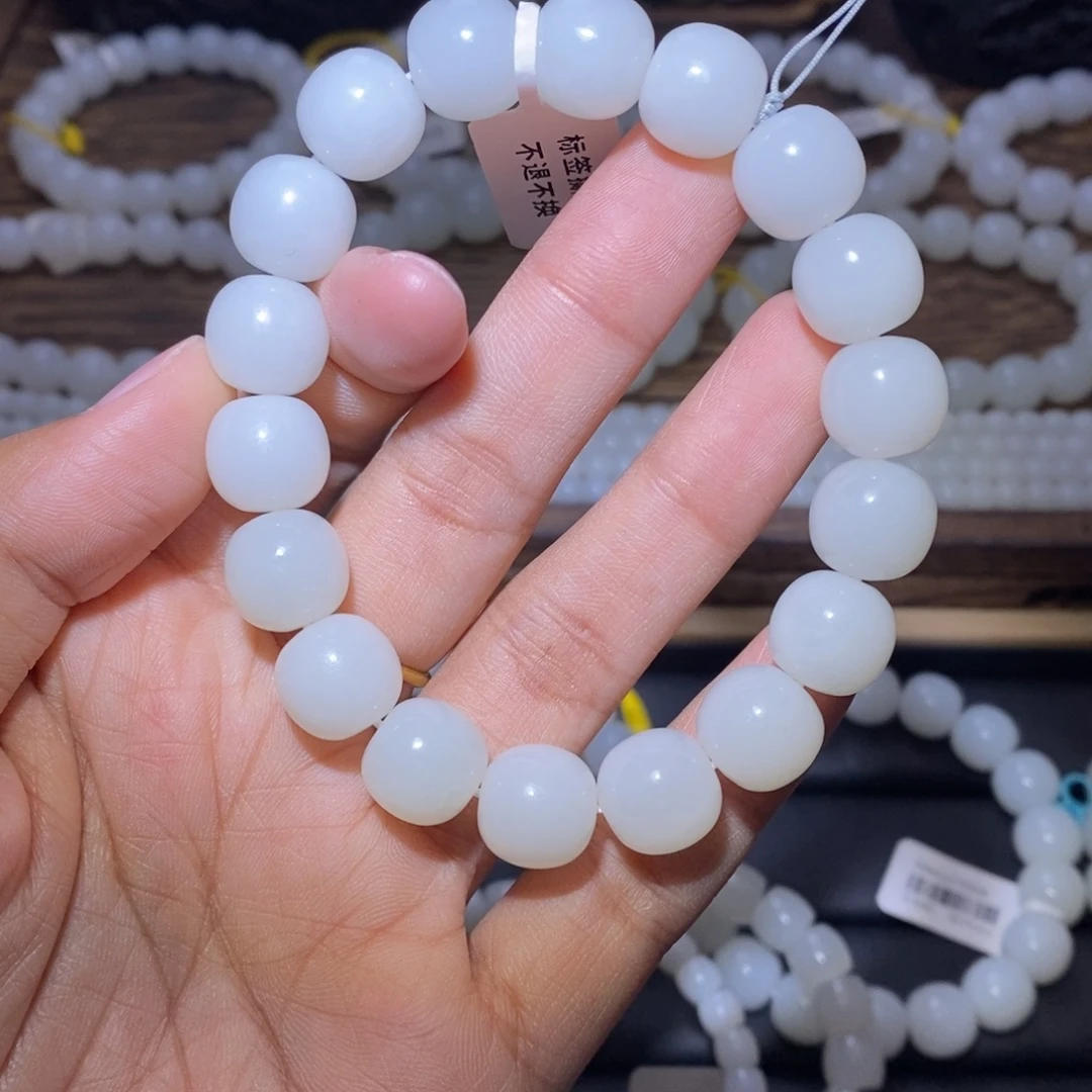 和田玉未镶嵌手链12m老型