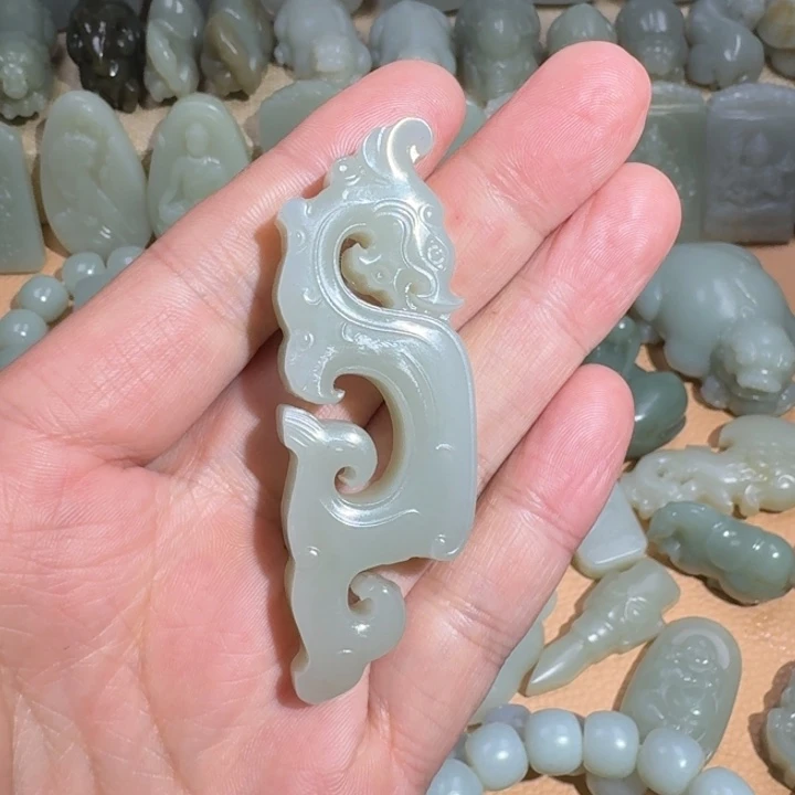 和田玉未镶嵌挂件