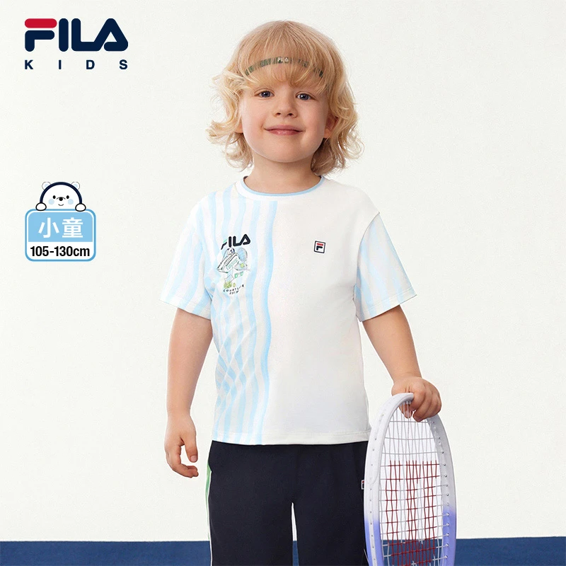 FILAKIDS斐乐儿童短袖夏季新款运动休闲宽松T恤短袖衫K11B533104F