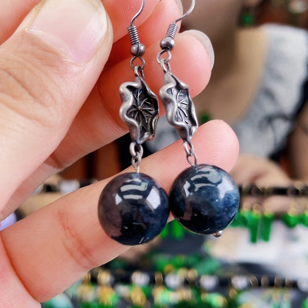 翡翠未镶嵌耳饰饰品