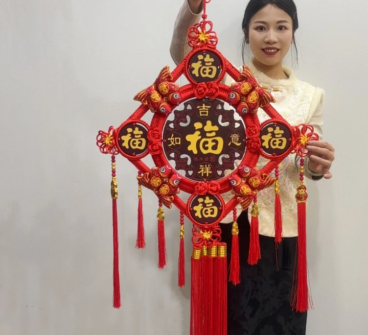 【新款大号五福中国结】单福新款纯手工编织中国结百搭经典新房搬家