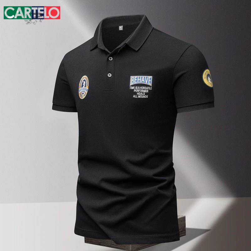 卡帝乐鳄鱼男士休闲短袖POLO衫夏季新款宽松商务冰丝翻领百搭T恤
