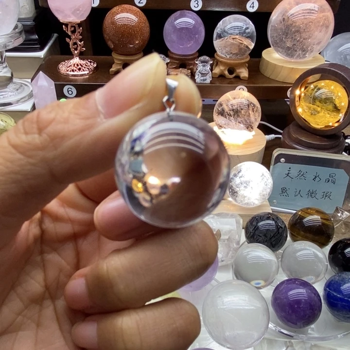 水晶摆件未镶嵌天然白水晶吊坠