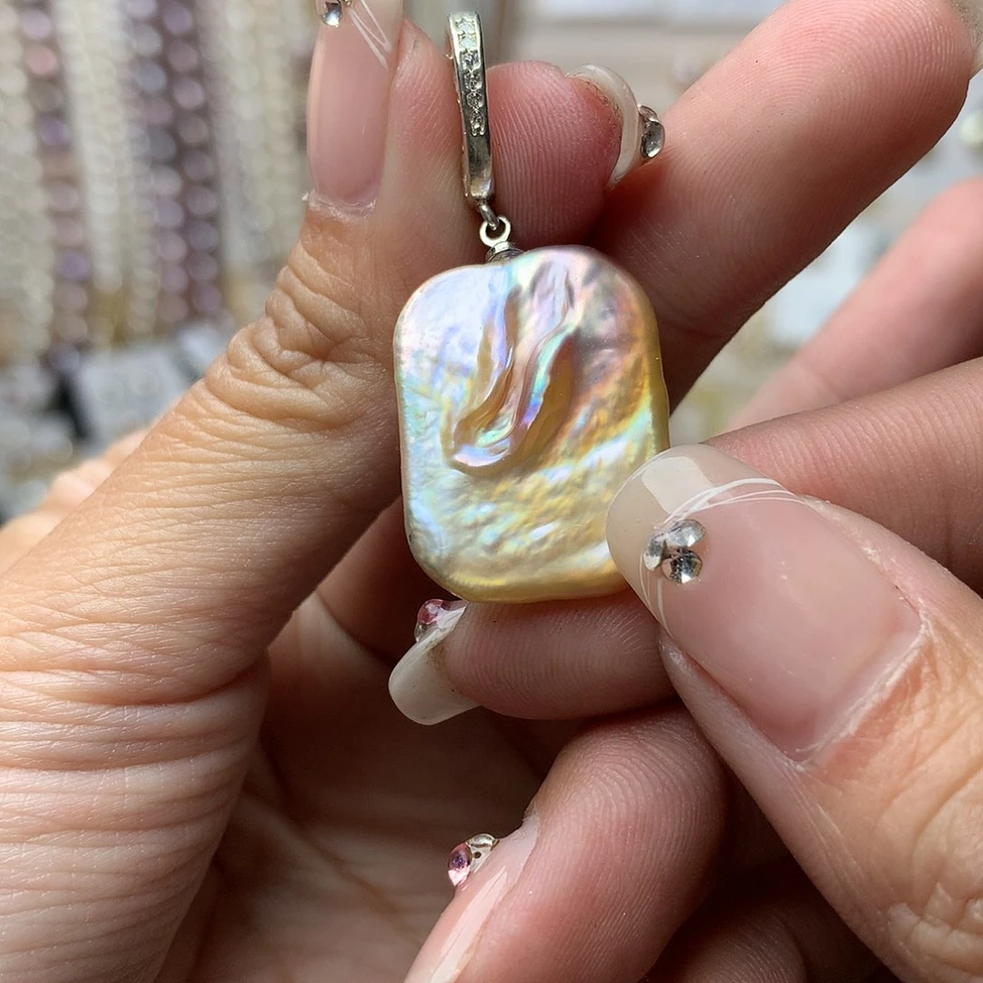 淡水珍珠6-7未镶嵌w74吊坠