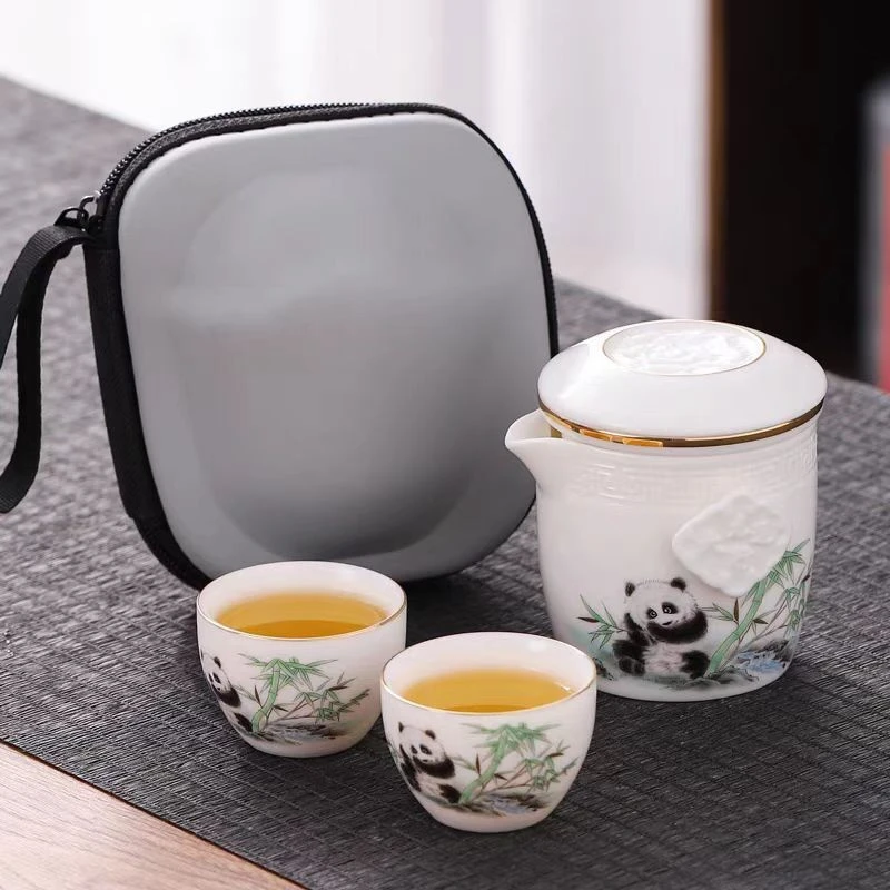 熊猫【祥云】旅行套装两杯 包包C0451