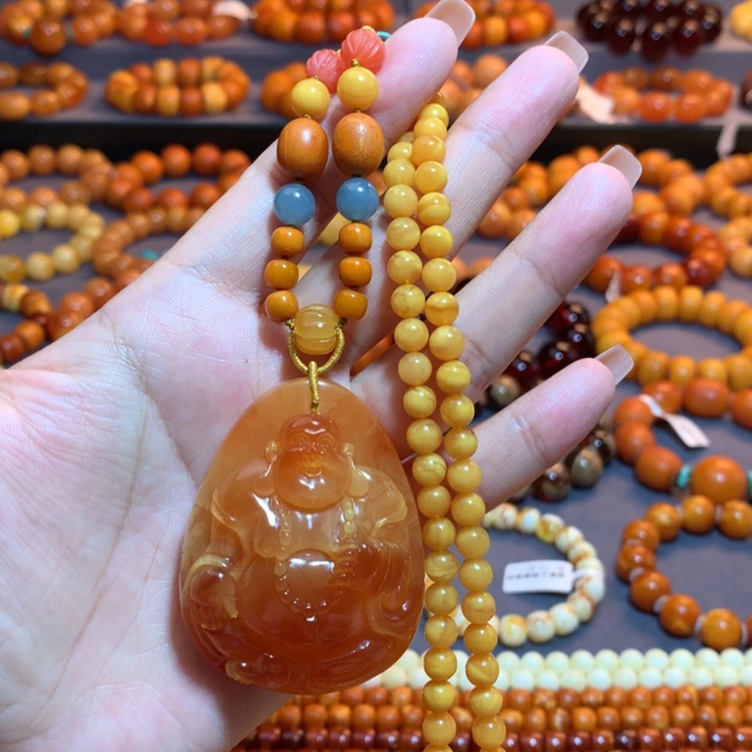 【闪购商品】蜜蜡吊坠(赠链)未镶嵌蜜蜡吊坠