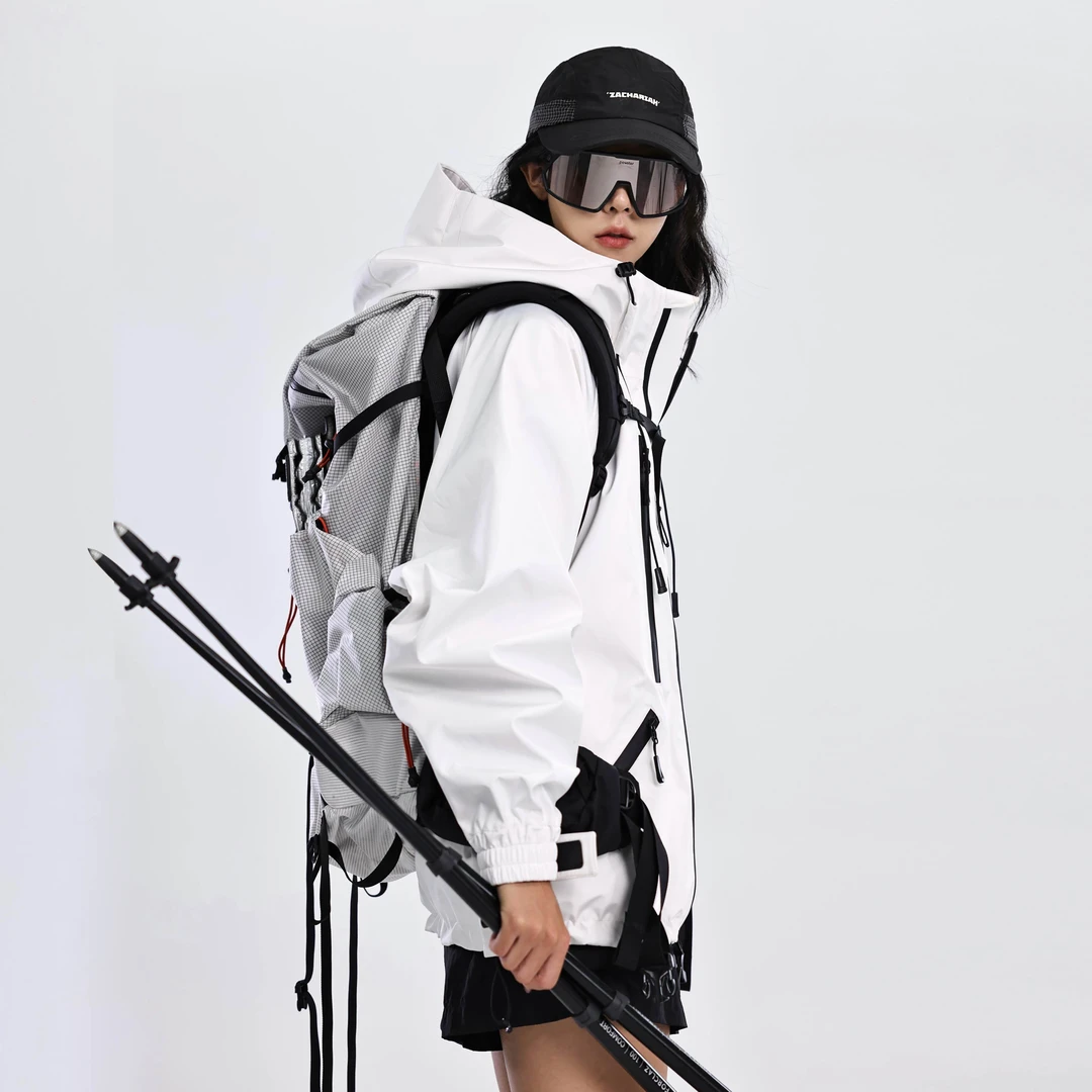 ZACHARIAH【冰魄白】四合一抗寒保暖冲锋衣户外防风防水透湿登山服