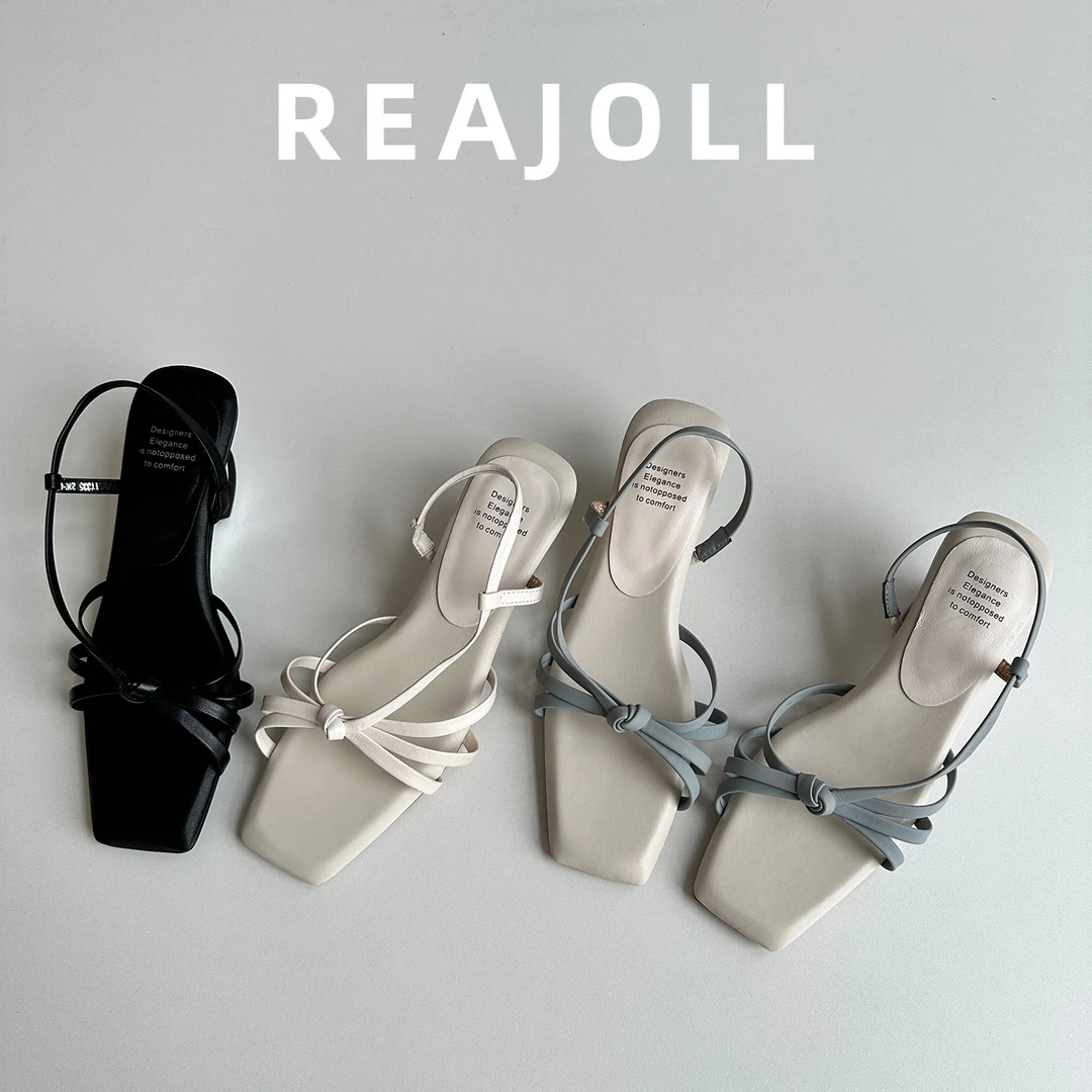 凉鞋女夏外穿2025新款法式坡跟绝美不累脚方头仙女时尚法式高跟鞋