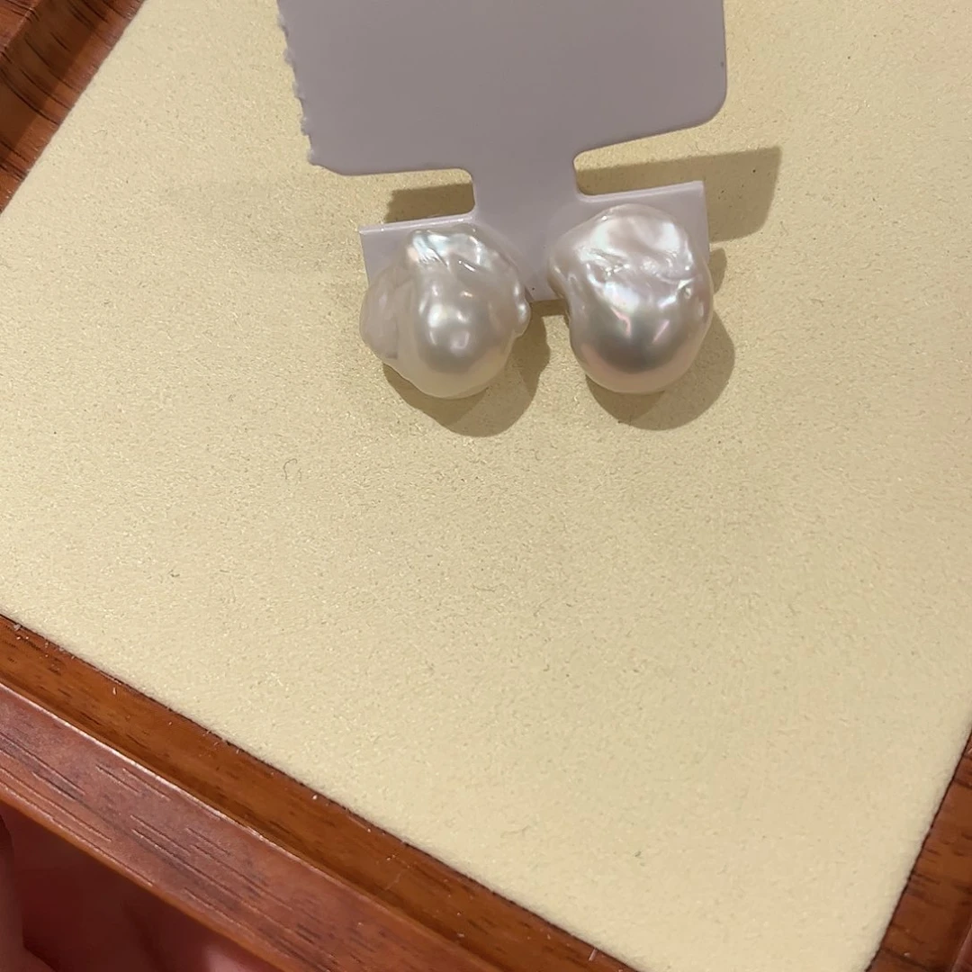 淡水珍珠耳饰银S925镶嵌
