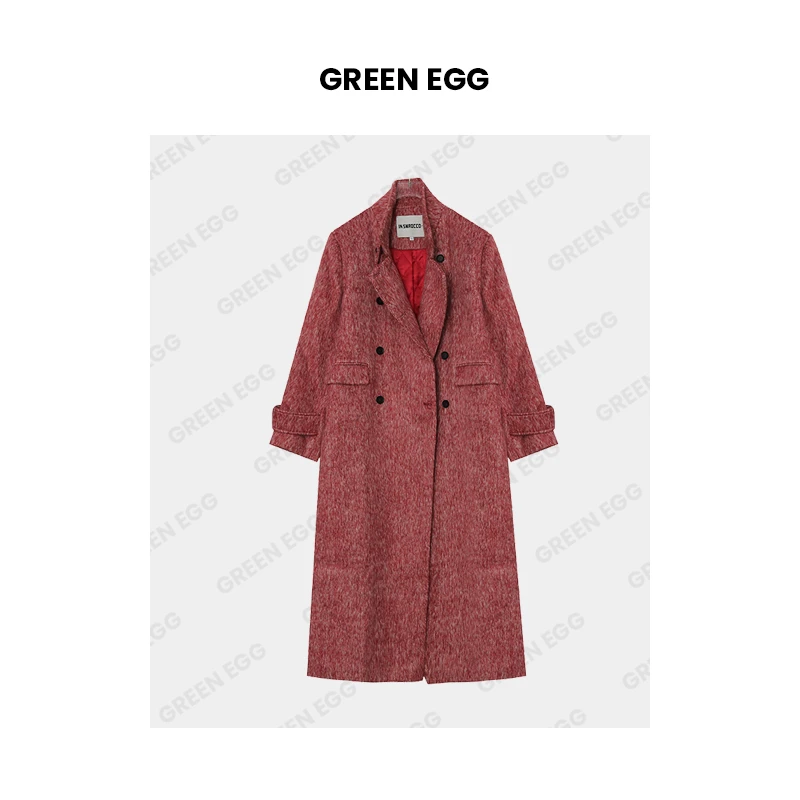 【年中大清清】A0096高个子大码冬装大衣气质加长款防风外套