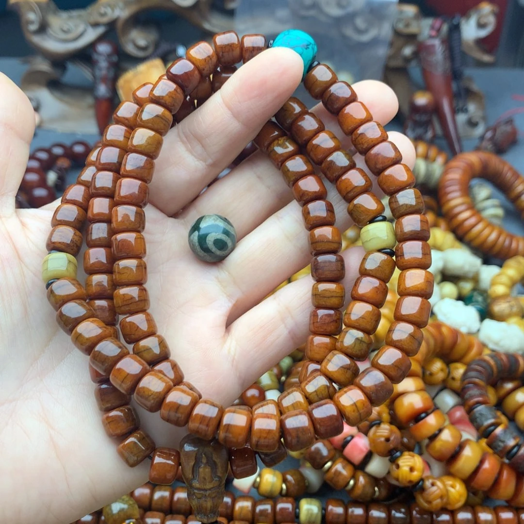 时***忆牛骨手串/手链牦牛骨脖挂