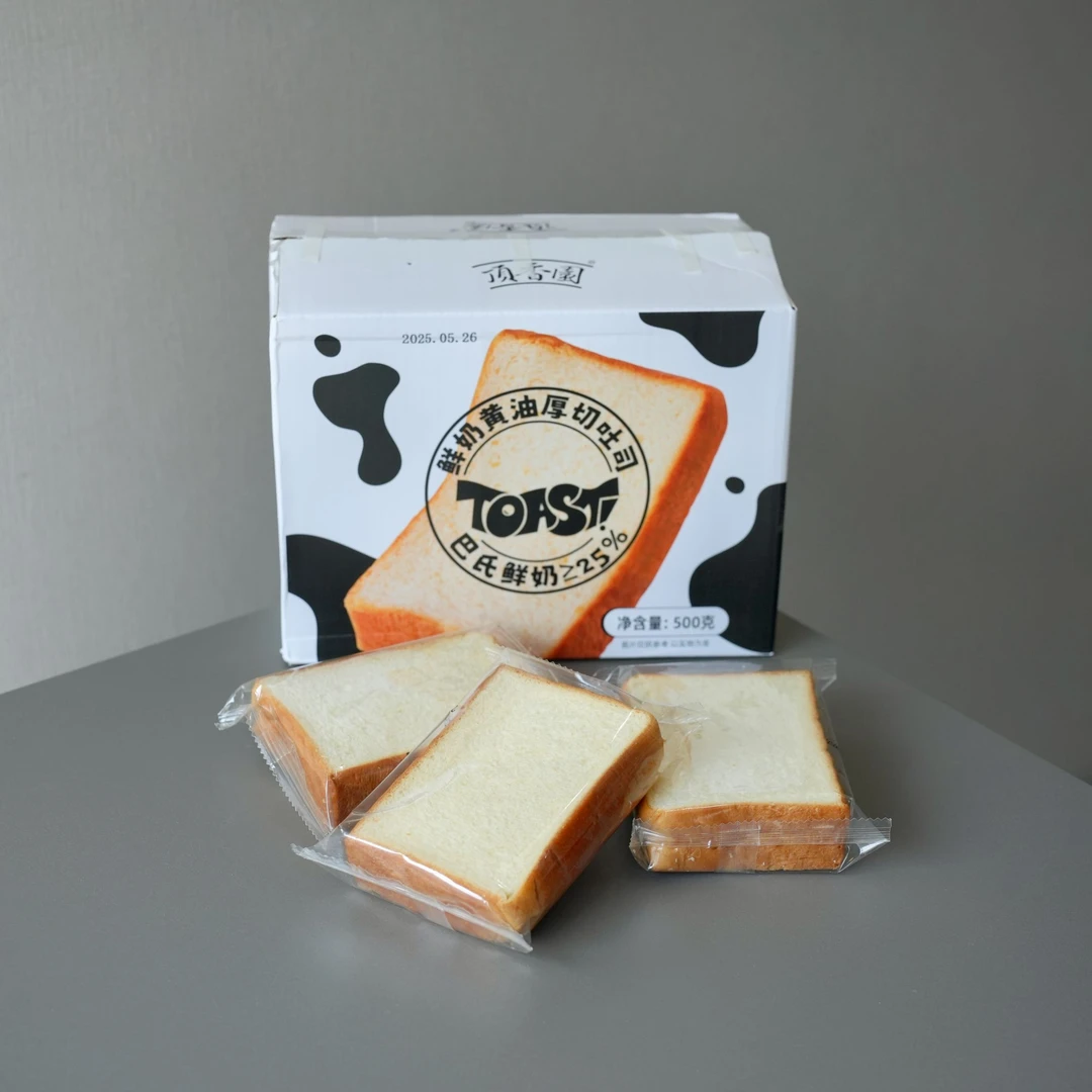 FL 鲜奶黄油厚切吐司 添加≥25%巴氏鲜奶  0蔗糖 500克